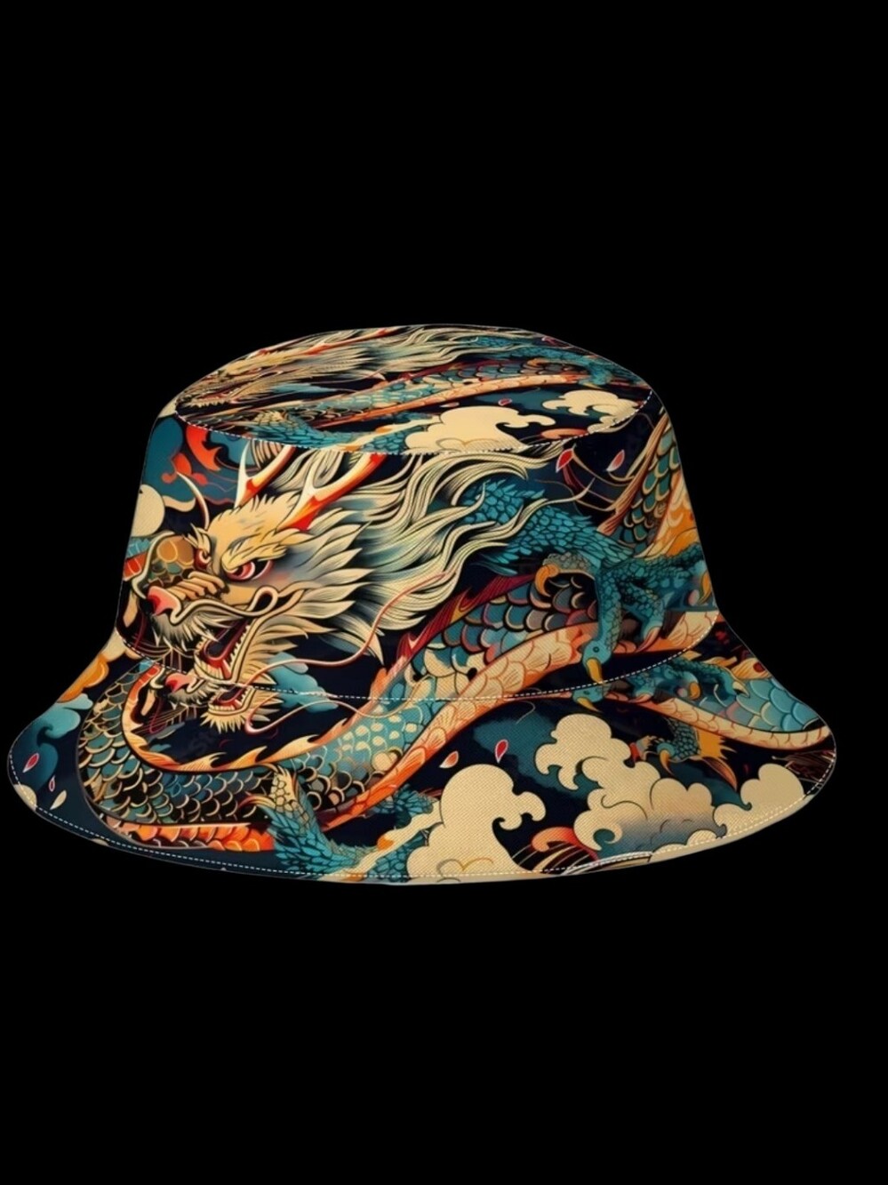 Dragon Print Unisex Bucket Hat 22"/23"